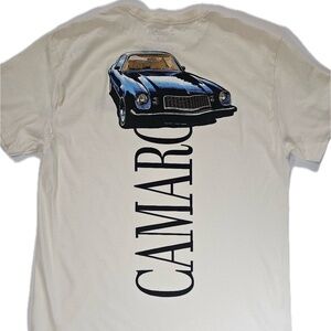 Chemistry‎ Chevy Camaro T-Shirt Mens Large Beige Muscle Classic Car Graphic Tee